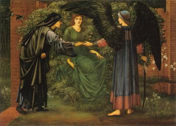 Sir Edward Coley Burne-Jones : The Heart of the Rose
